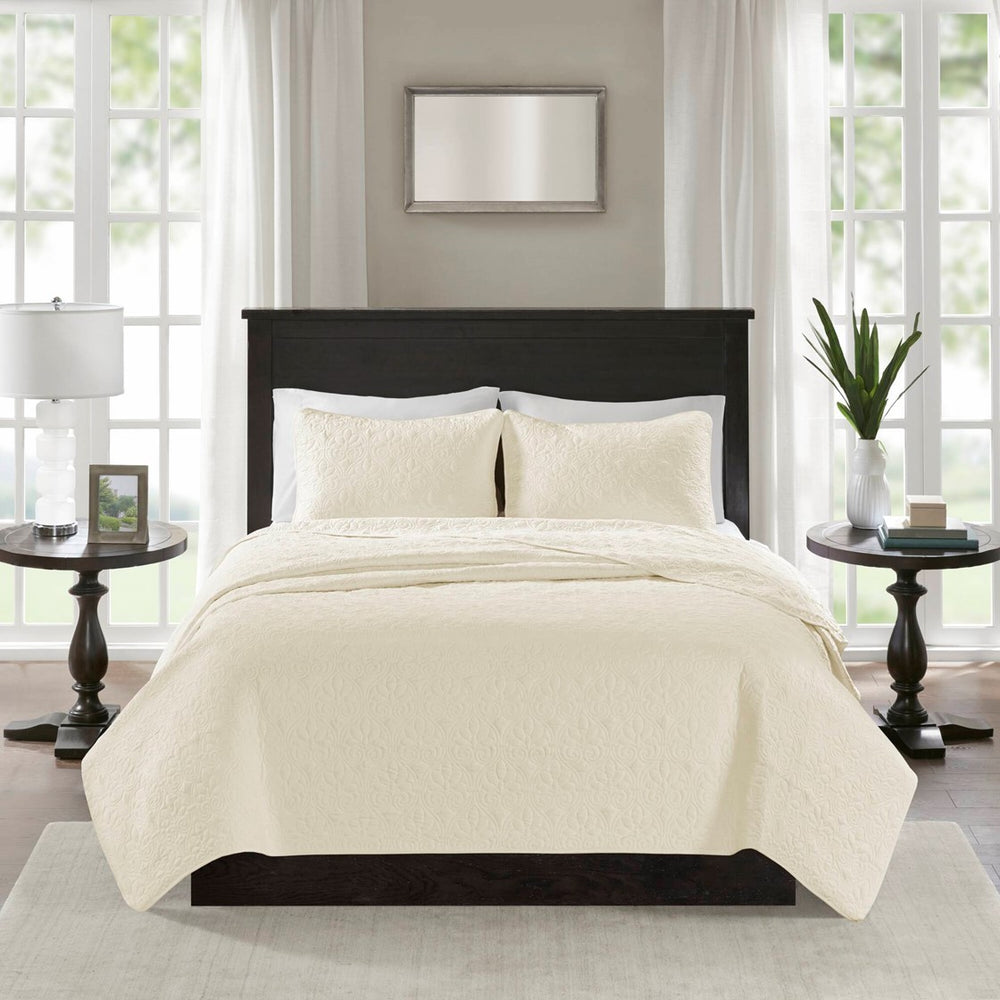 Reversible Quilt Set Cream King/Cal King Media 4