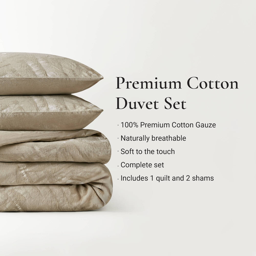 3 Pieces Full/Queen Cotton Duvet Set,Linen Media 3