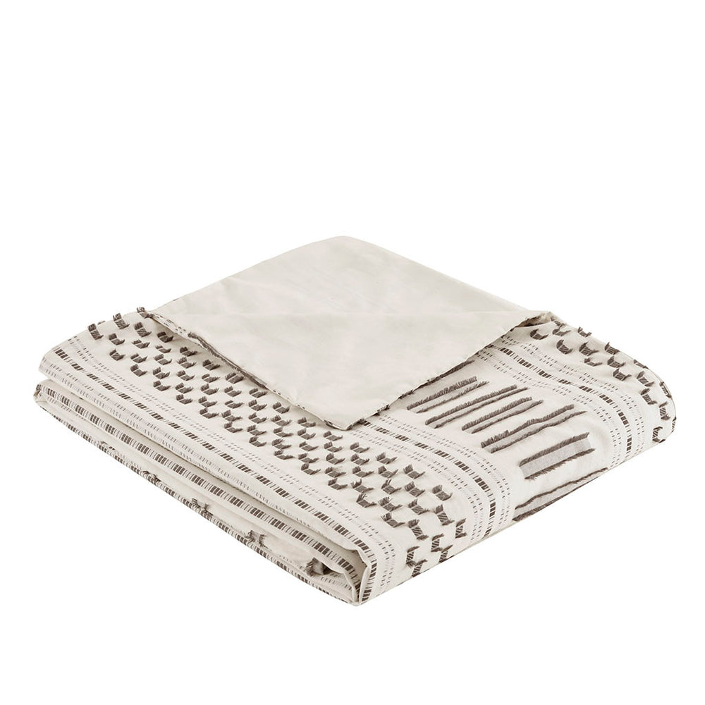 King/Cal King Cotton Jacquard Duvet Cover Mini Set Media 5