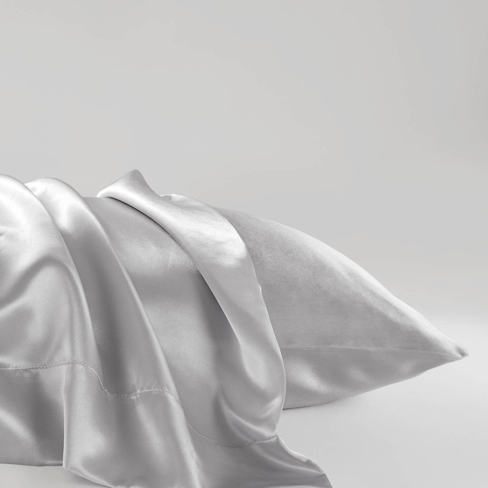 4 PCS Twin Luxury Sheet Set Light Grey Media 13