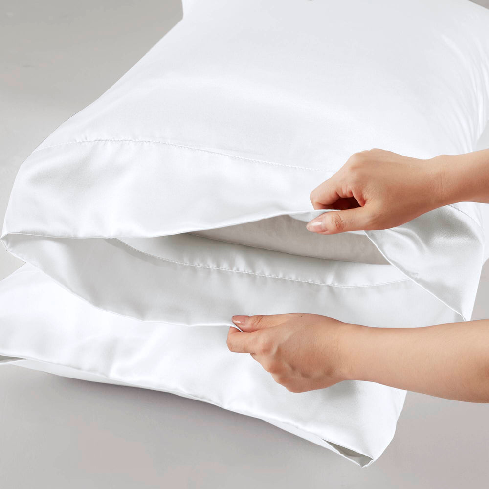4 PCS Twin Luxury Sheet Set White Media 4