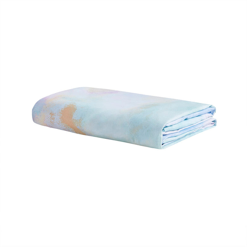 Twin/Twin XL Watercolor Tie Dye Printed Duvet Cover Set with Throw Pillow