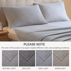4-Piece 100% Cotton Printed Sheet Set perspective