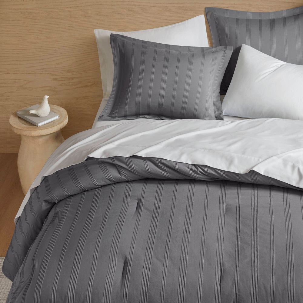 7-Piece Queen Woven Striped Comforter Set Media 11