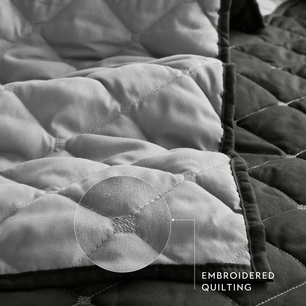 7 Piece Stripe Comforter and Quilt Set-Full/Queen Media 4