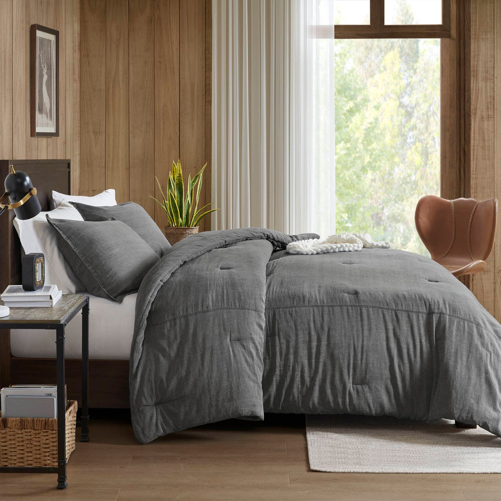 3PCS Full/Queen Twill Washed Comforter Set Media 19