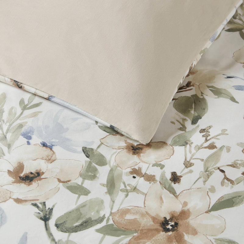6PCS King Cotton Sateen Print Oversized Comforter Set