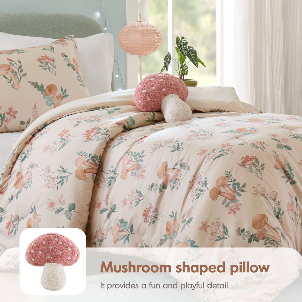 3- Piece Twin/Twin XL Mushroom Garden Comforter Set Media 11