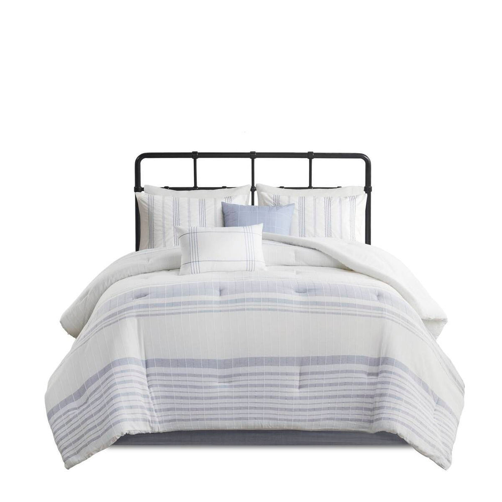 6 Piece Cotton Jacquard Oversized Comforter Set-Cal King Media 5