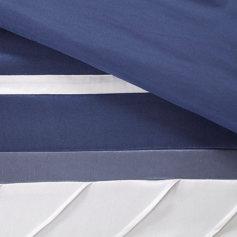 7 Piece Comforter Set Navy Cal King Media 6