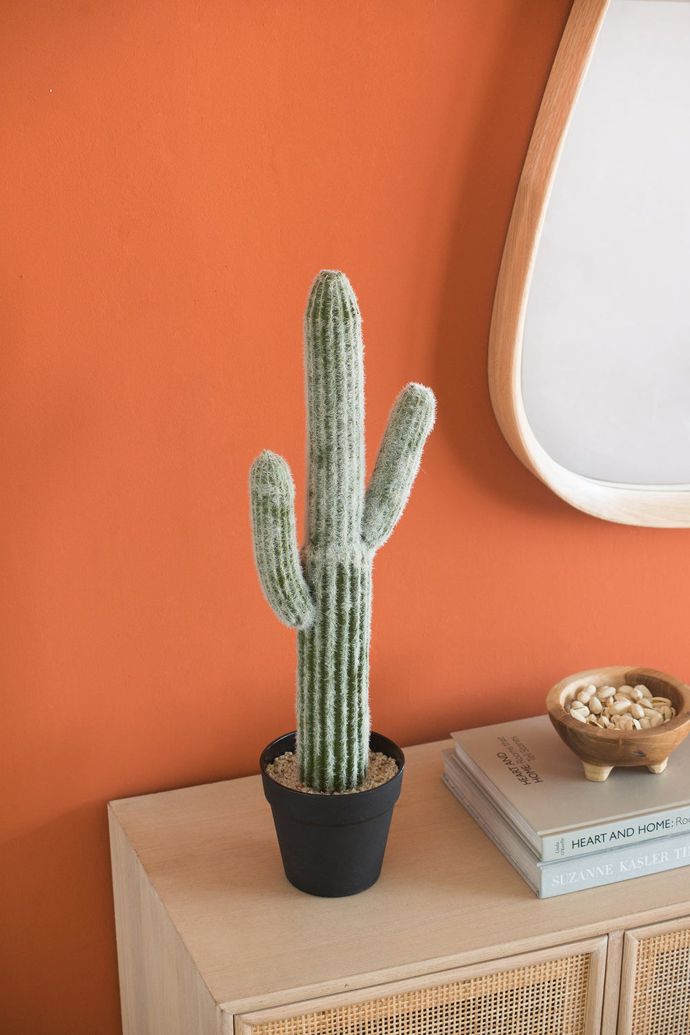 8x5x24.5'H Artificial Saguaro Cactus in Black Pot Media 7