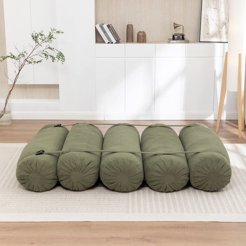 Corduroy Floor Sofa With Adjustable Straps & Multi Person Lounge Chair
