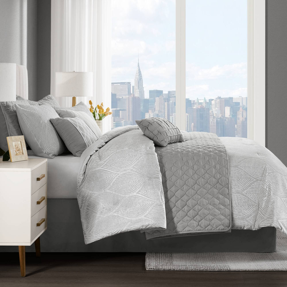 10- Piece Queen Jacquard Comforter Set Media 18
