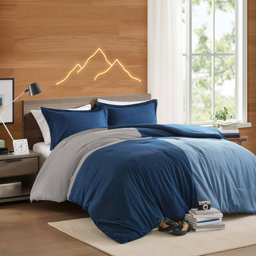 3 Pieces Full/Queen Comforter Set,Blue Media 14