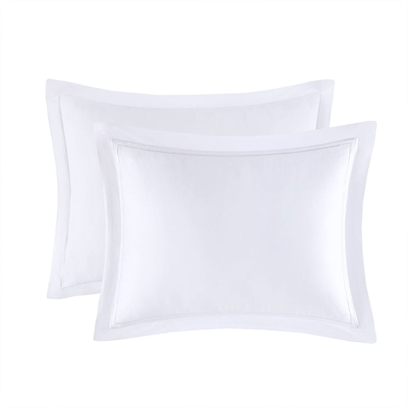 King/Cal King 100% Cotton Sateen Embroidered Comforter Set