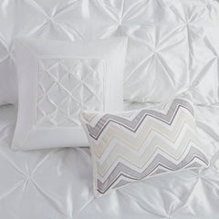 7-Piece 100% Polyester Pieced Pleated Tufted Comforter Set perspective