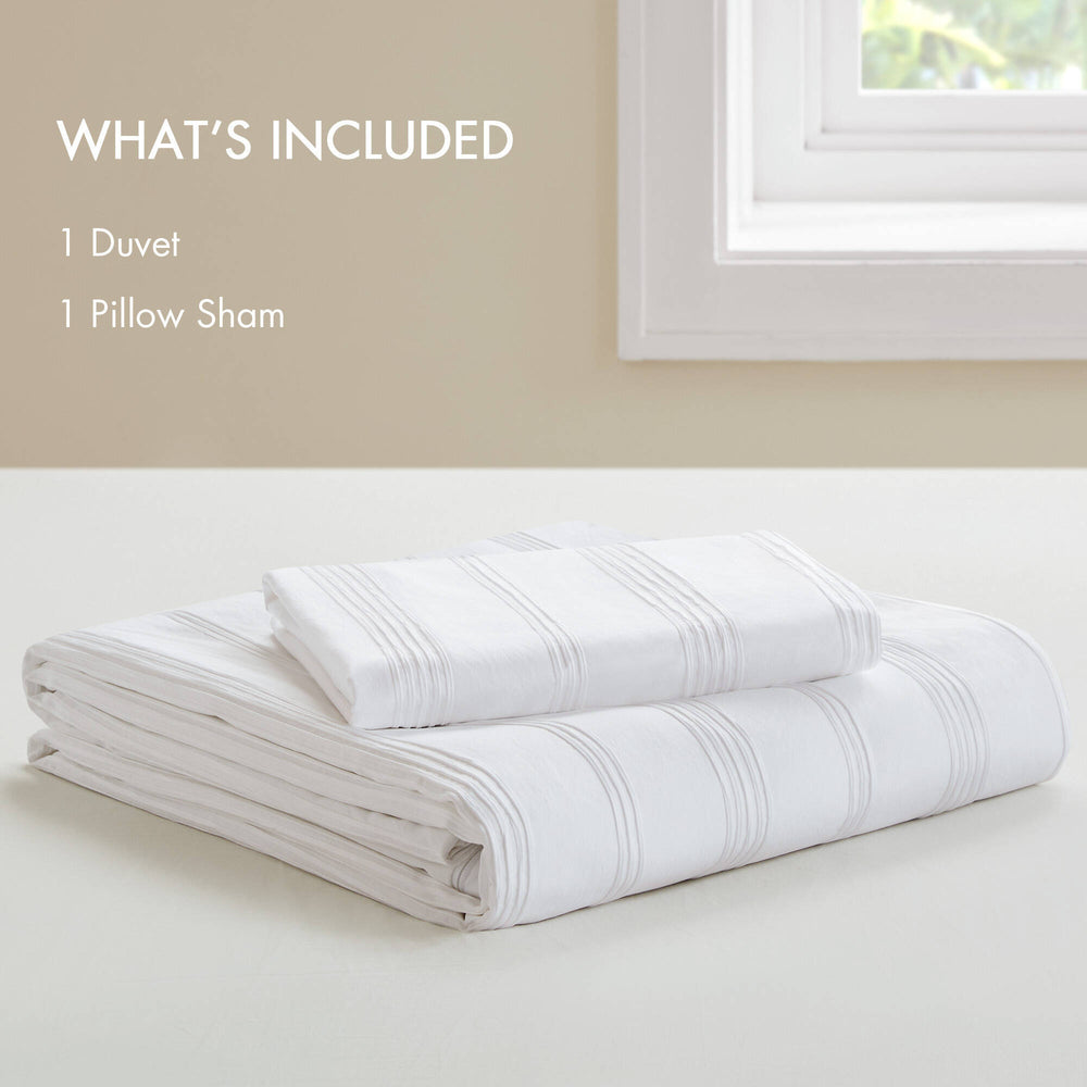 2-Piece Twin/Twin XL Woven Striped Duvet Set Media 10