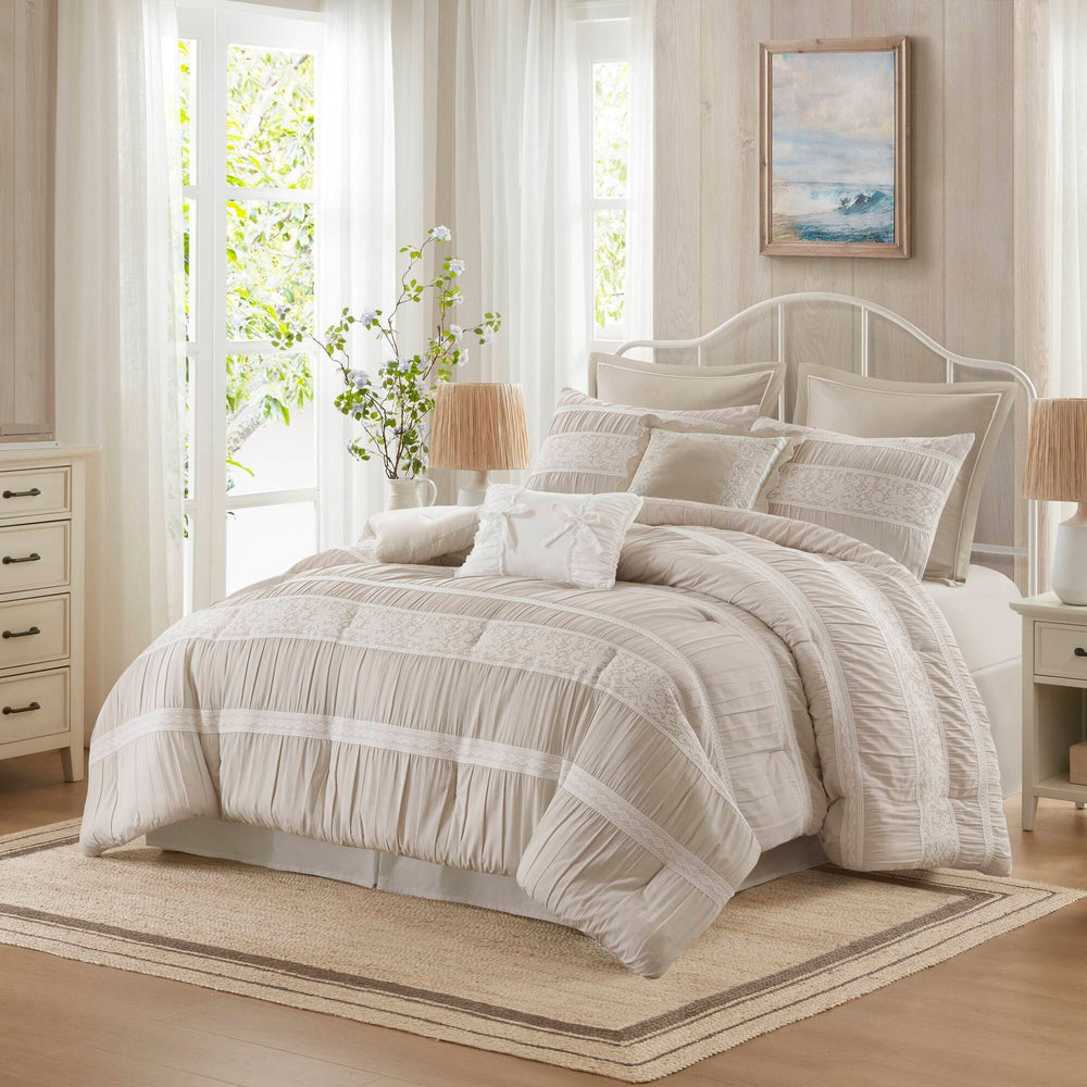 7- Piece King Jacquard Comforter Set Media 1