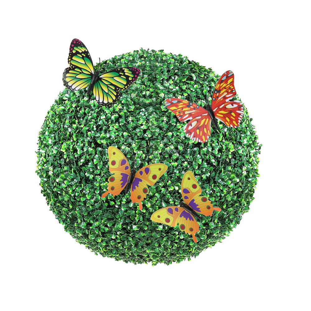 Artificial Topiary Boxwood Trees, 16 Inches Tall (Set of 2), Ball-Shaped Faux Topiary Plants, Year-Round Green Artificial Decorative Balls for Backyard, Balcony, Garden, Wedding, and Home Décor Media 8