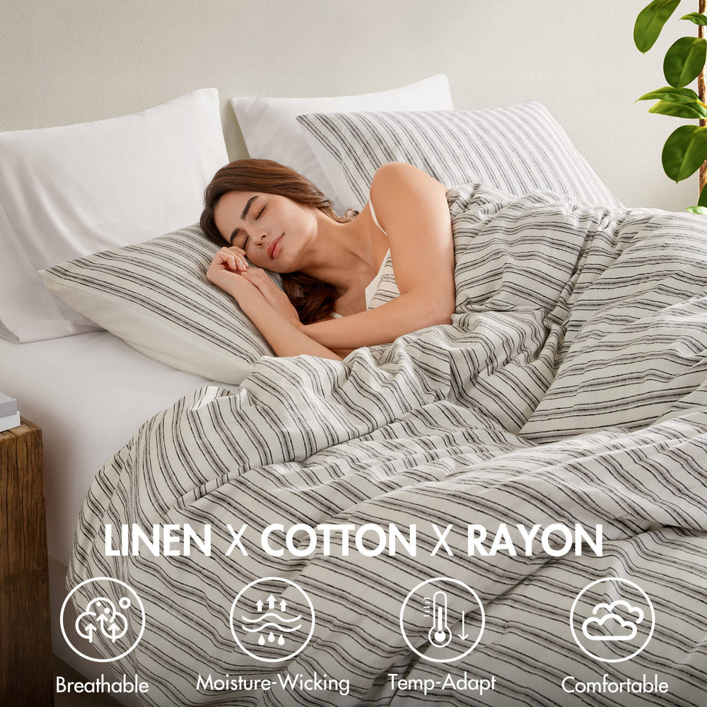 3 PCS King Duvet Set Grey Media 9