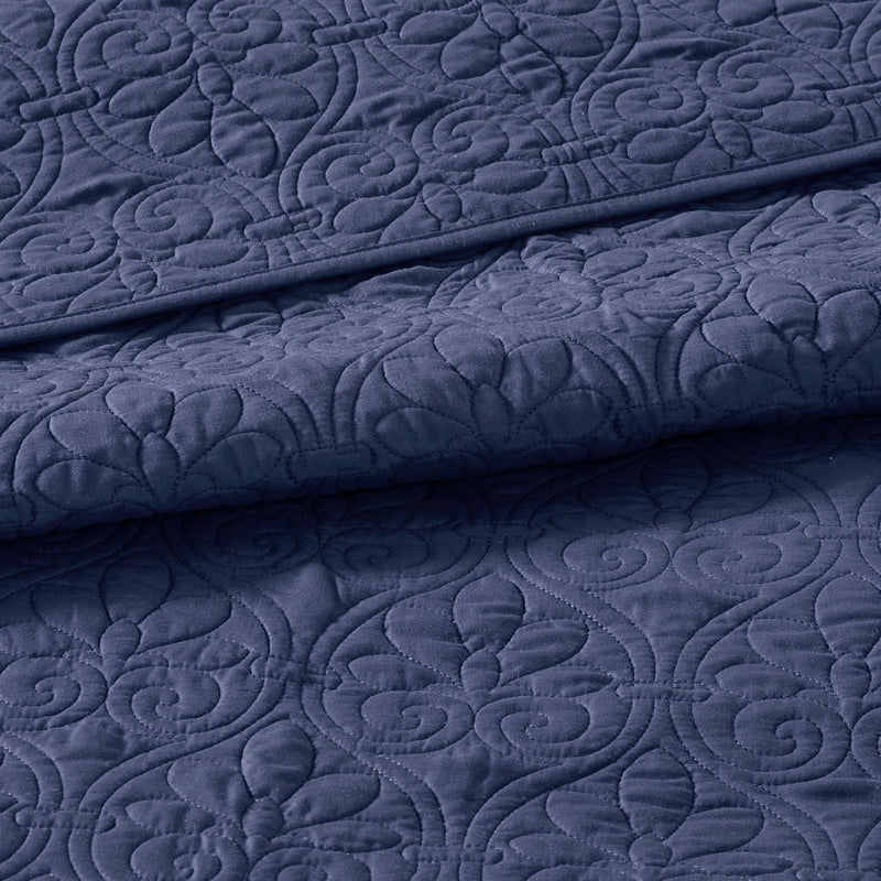 Reversible Bedspread Set Navy King