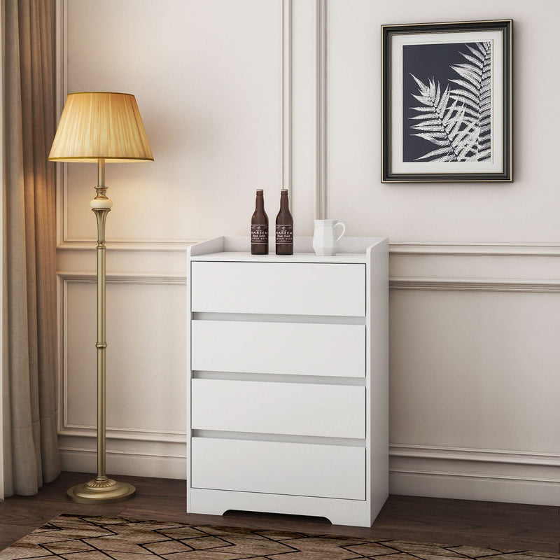 Bedroom Dresser Waterproof Minimalist White Cabinet Storage Organizer