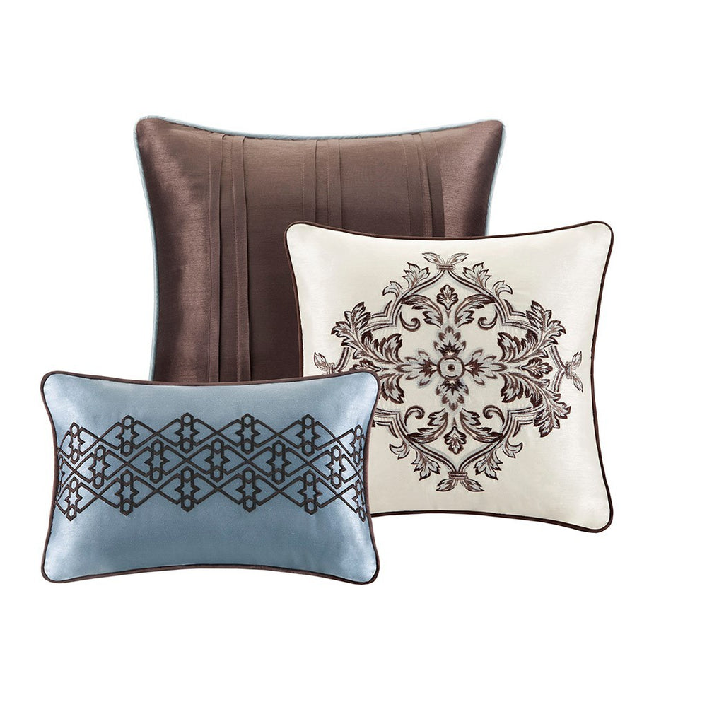 7 Piece Comforter Set Blue Queen Media 8