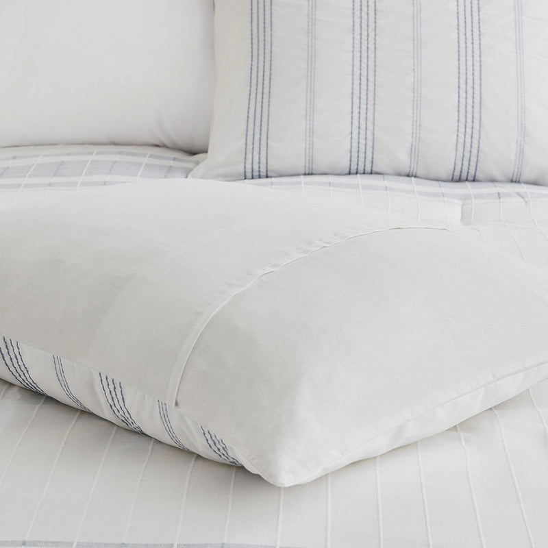 5 Piece Cotton Jaquard Duvet Set-Full/Queen