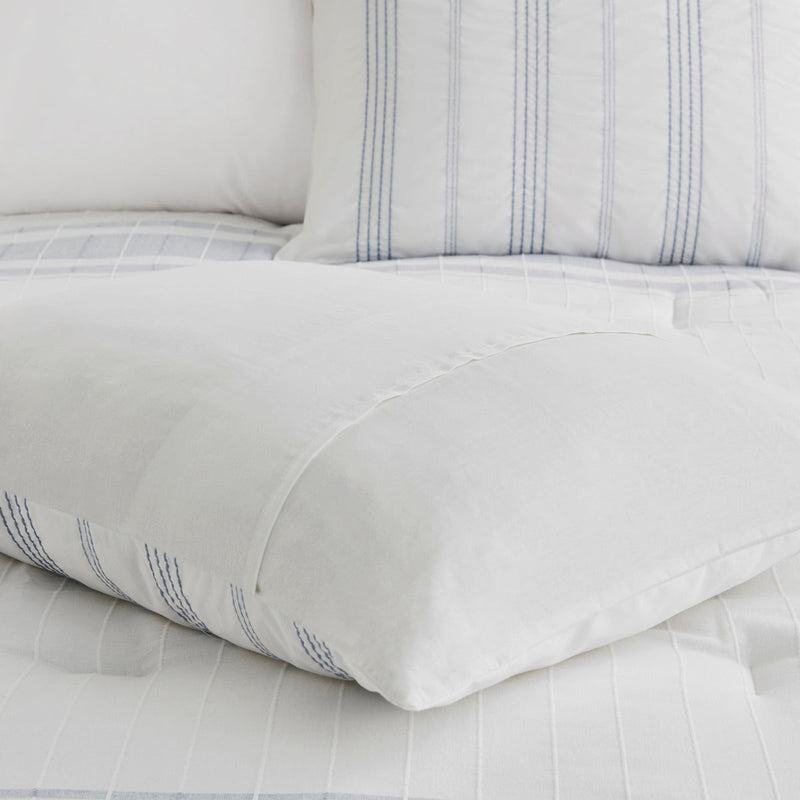 6 Piece Cotton Jacquard Oversized Comforter Set-Full
