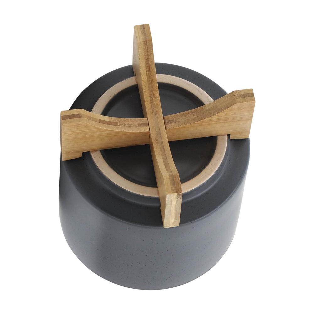 8' PLANTER W/ WOOD STAND, MATTE GRAY Media 6