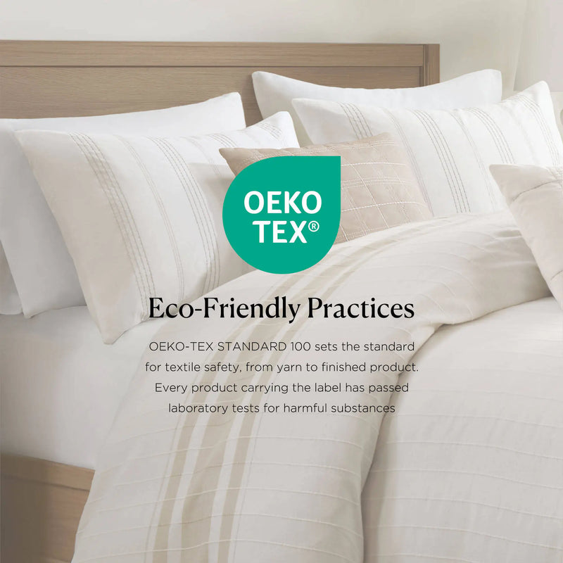5 Piece Cotton Jaquard Duvet Set