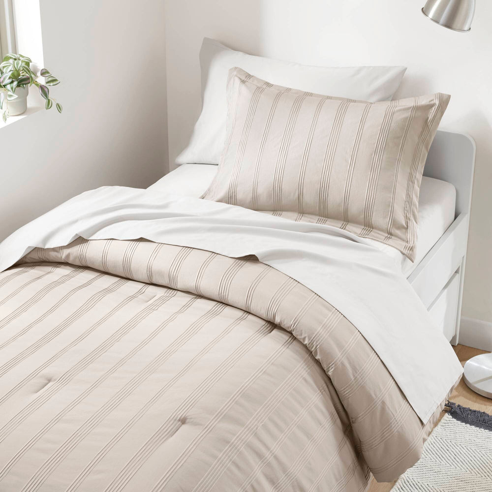 5-Piece Twin/Twin XL Woven Striped Comforter Set Media 13