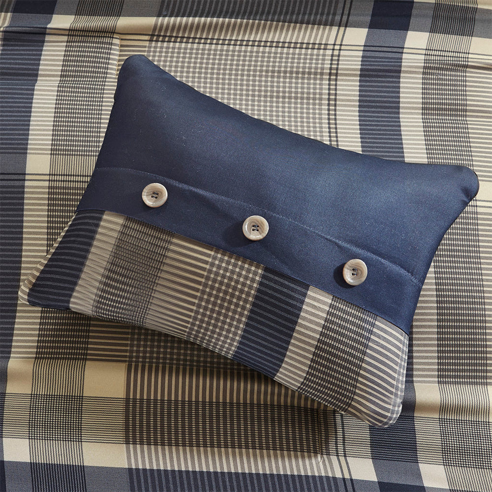 Full Plaid Comforter Set with Bed Sheets Media 5