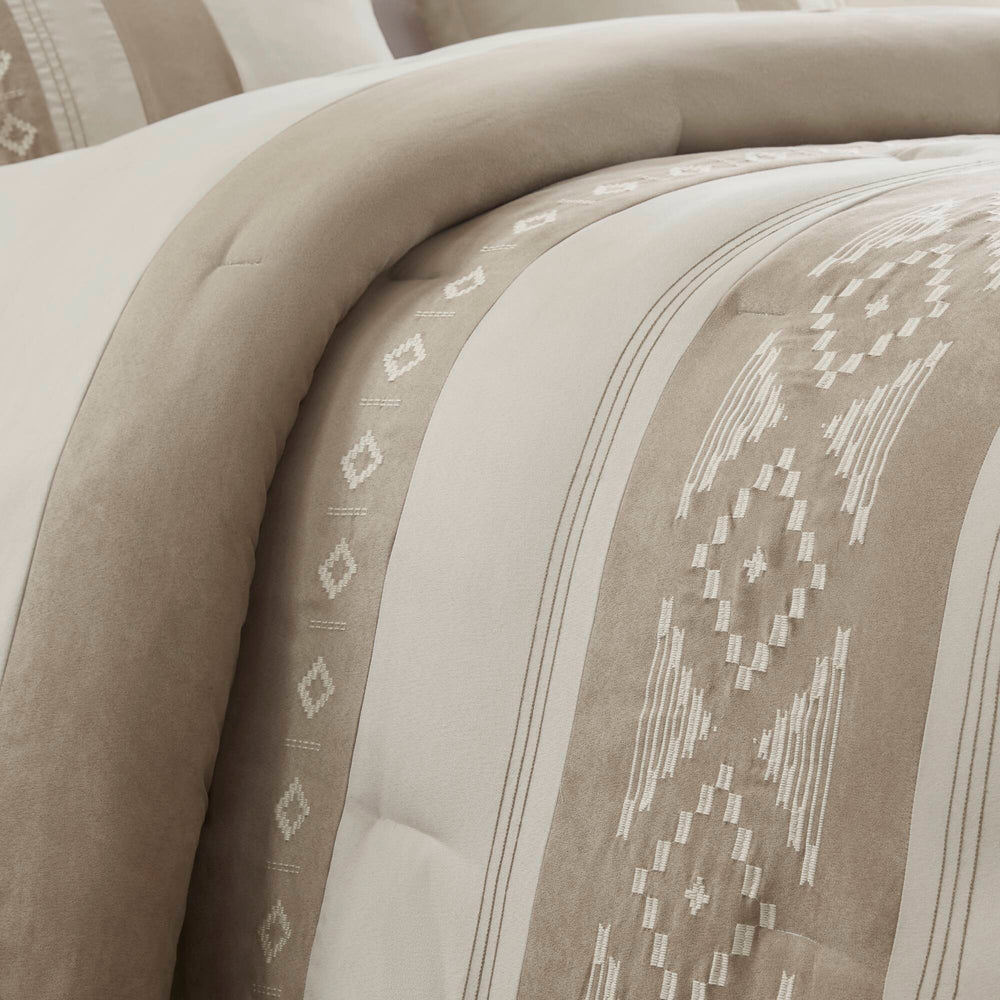 5-Piece King Comforter 5pcs Set,Taupe Media 13