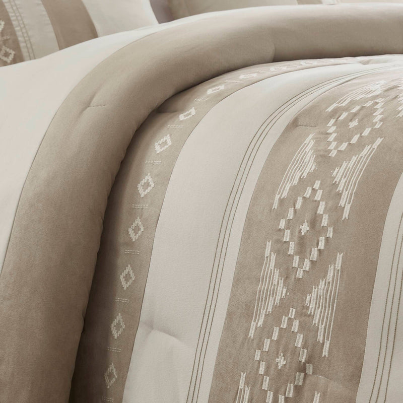 5-Piece Full/Queen Comforter 5pcs Set,Taupe