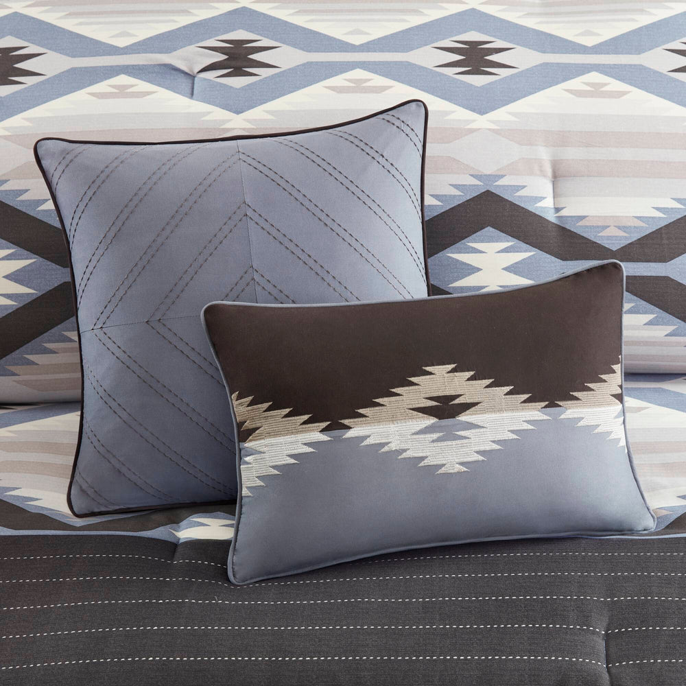 8-Piece Cal King Comforter Set,Blue Media 15