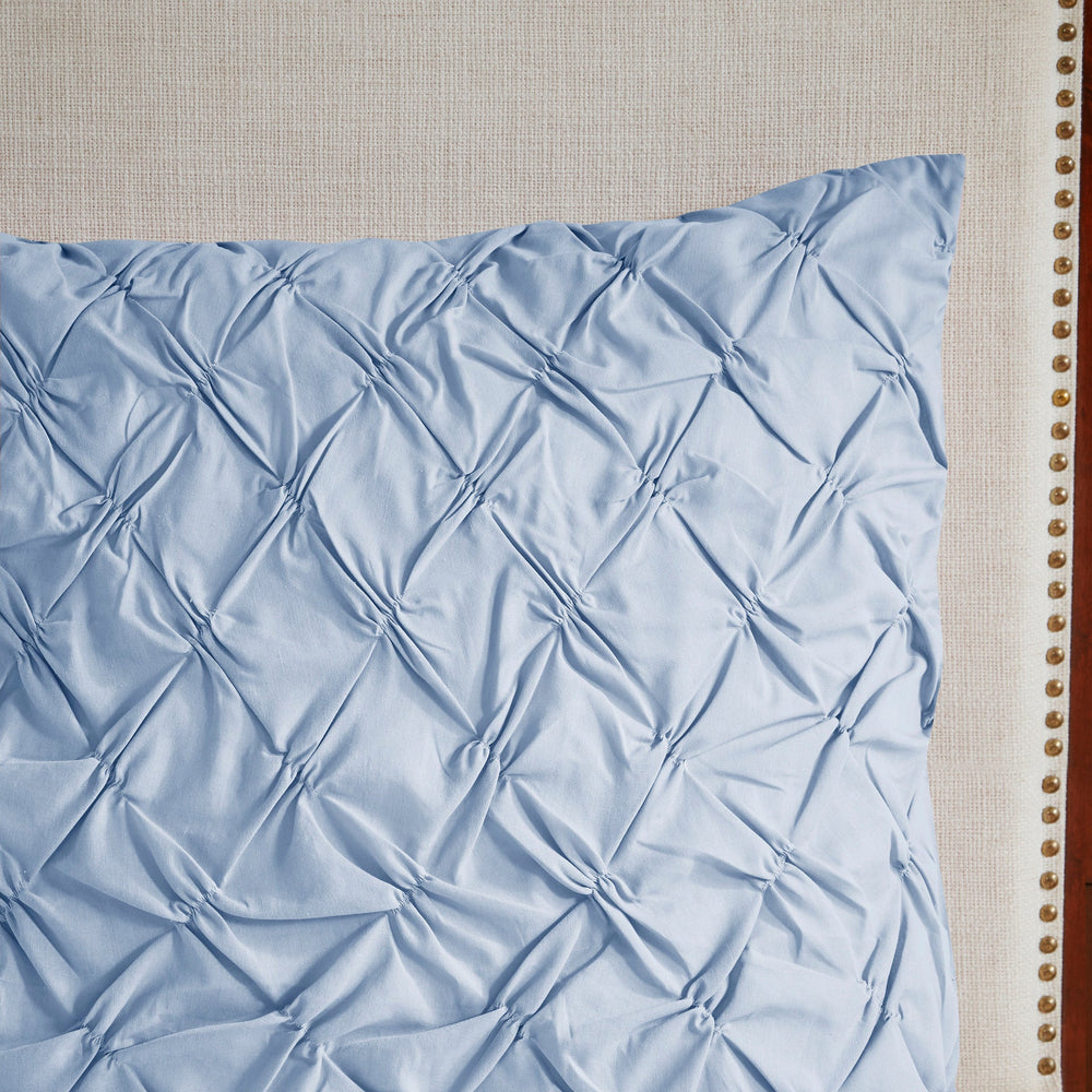 8 Piece Cotton Printed Comforter Set Blue King Media 8