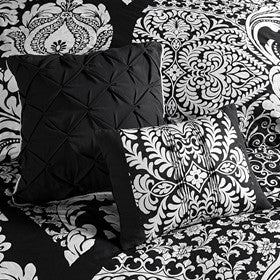 7 Piece Cotton Printed Comforter Set Black Cal King Media 10