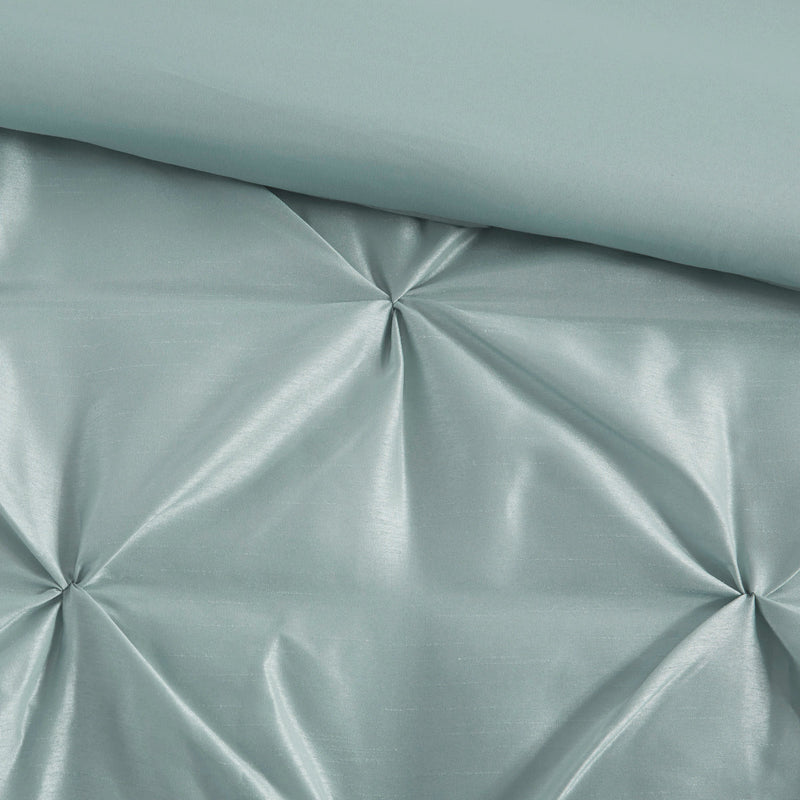 7 Piece Tufted Comforter Set Seafoam King