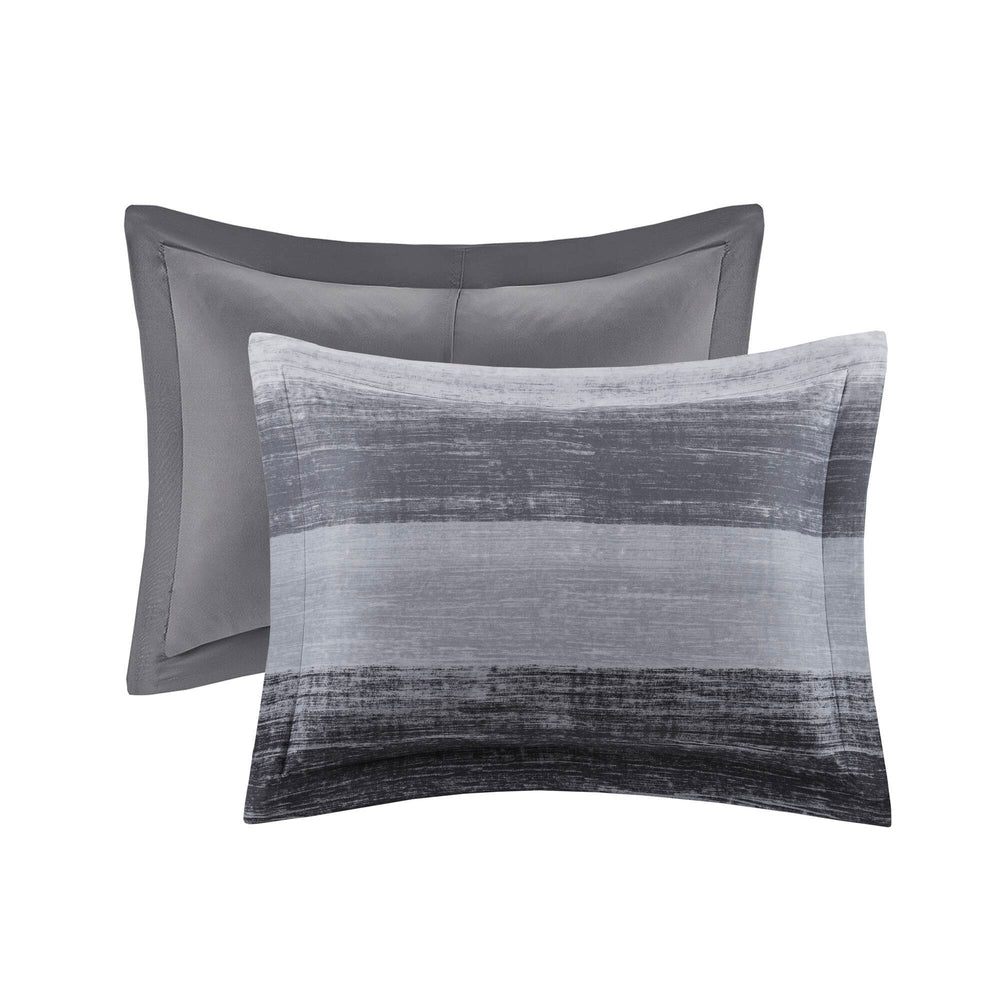 9-Piece Queen 9 Piece Comforter Set with Cotton Bed Sheets,Black Media 2