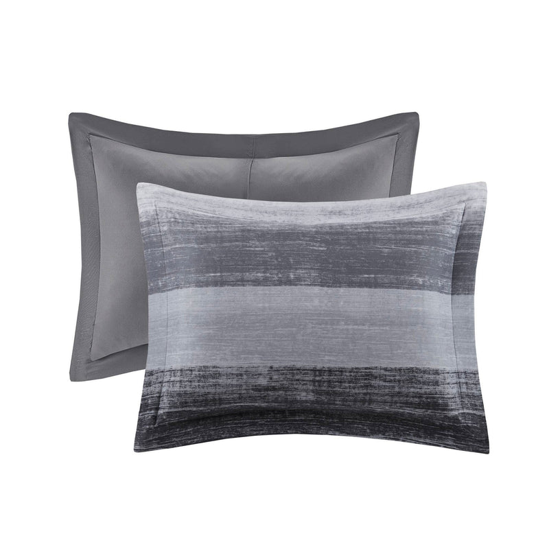7-Piece Twin 7 Piece Comforter Set with Cotton Bed Sheets,Black