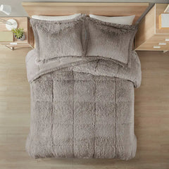Shaggy Long Fur Comforter Mini Set perspective