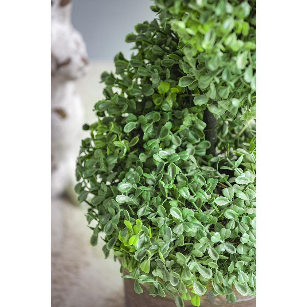 7.5x7.5x35' 3 Foot Tall Artificial Spiral Boxwood Tree Media 2