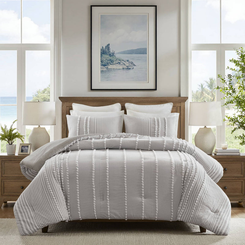 3- Piece King Cotton Yarn Dyed Comforter Set