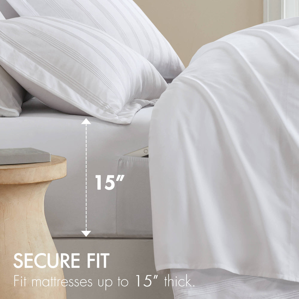 7-Piece King Woven Striped Comforter Set Media 3