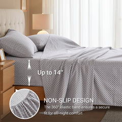 4-Piece 100% Cotton Printed Sheet Set perspective