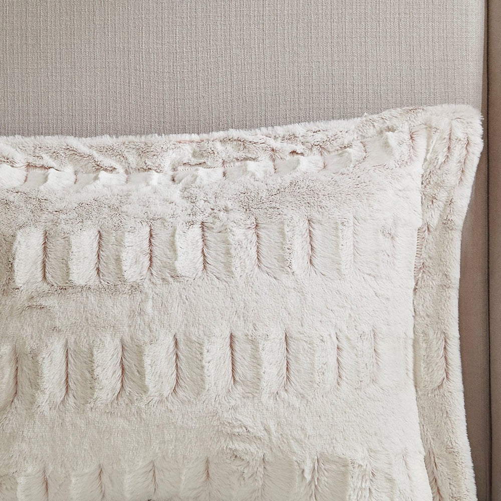 Full/Queen Back Print Long Fur Comforter Mini Set Media 7