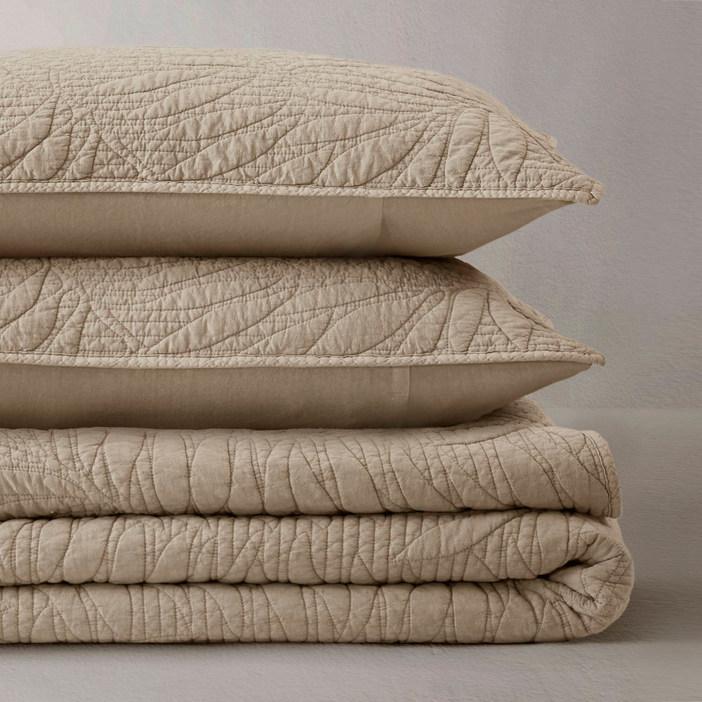 Full/Queen 3 Piece  Cotton Quilt Set Linen Media 16