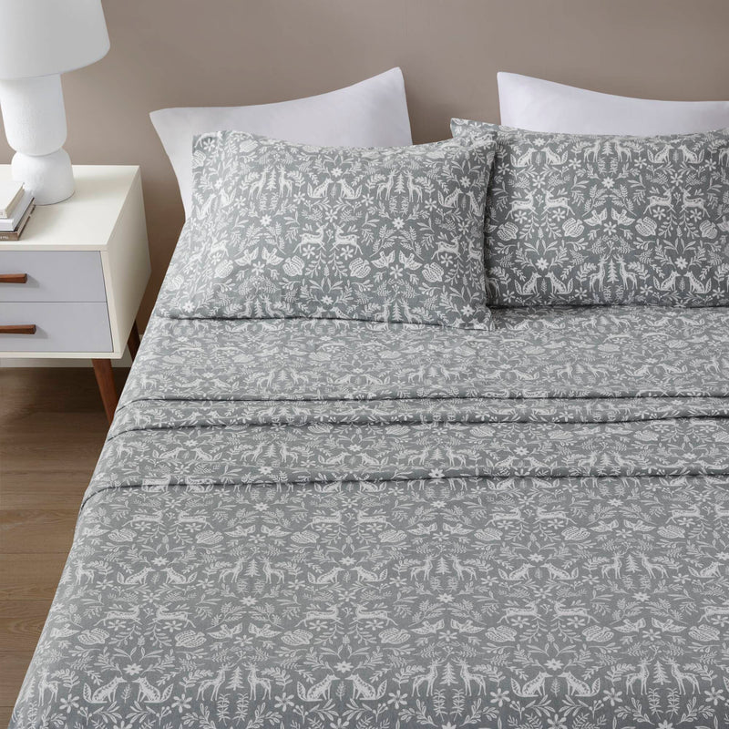 4-Piece 100% Cotton Printed Sheet Set
