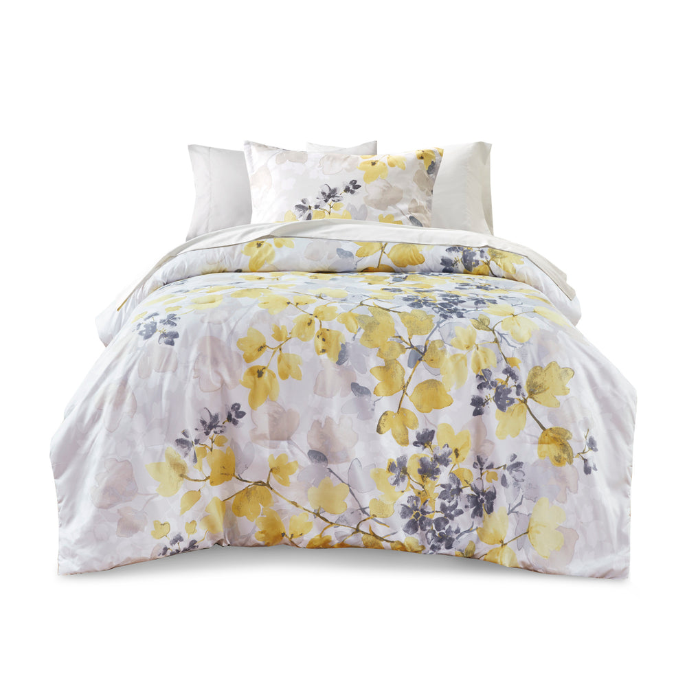 Comforter Set with Bed Sheets Yellow Queen Media 3